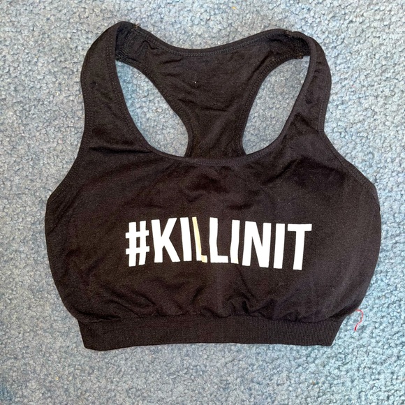 Other - #KillingIt Black Sports Bra- **NEVER WORN**